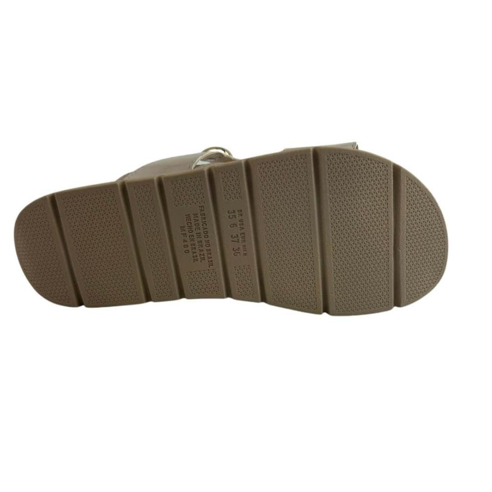 Sandália Feminina Mississipi Mf992 Flatform Marfim Bege 3