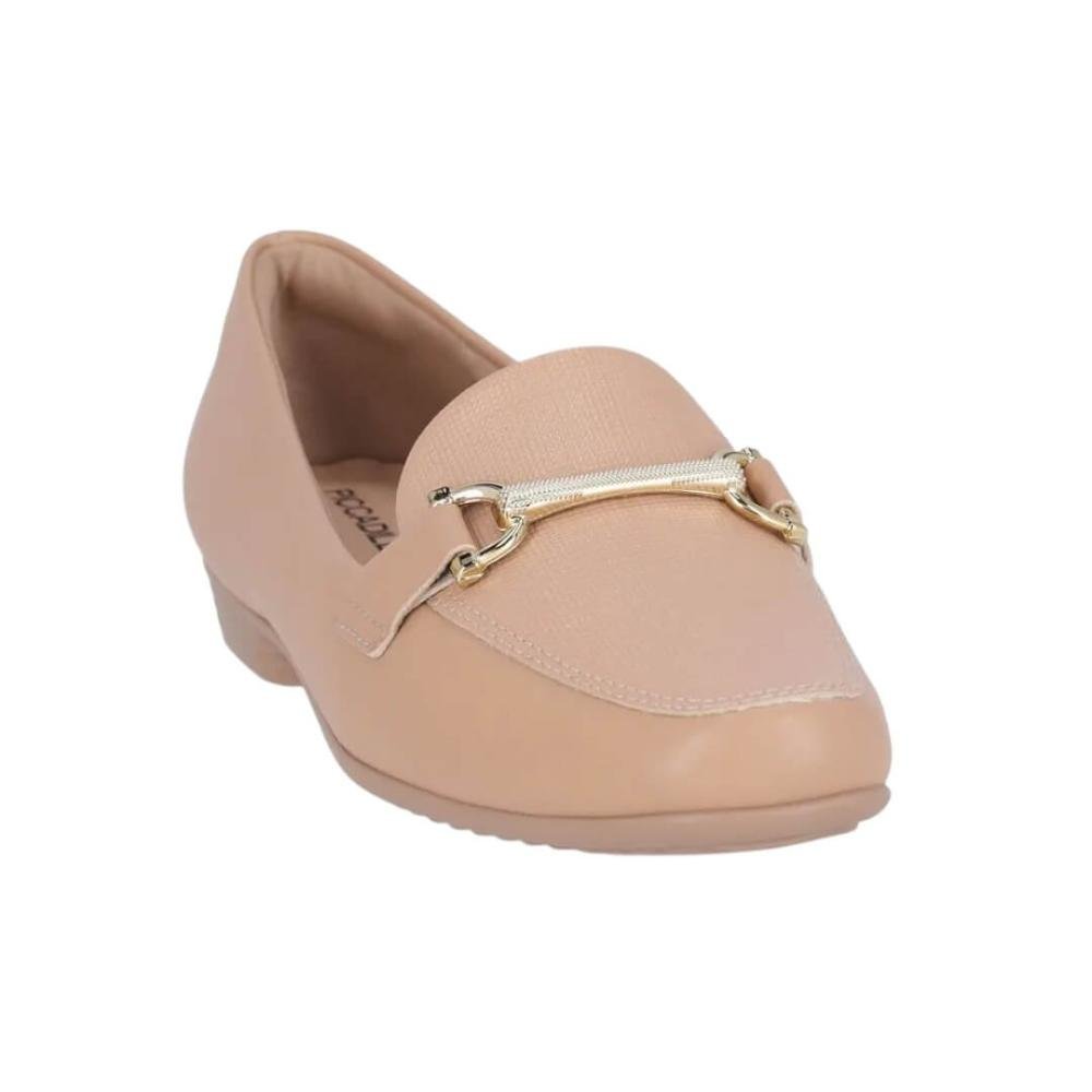 Loafer Feminina Piccadilly 250266-2  Raquel Salto Baixo Rose 4