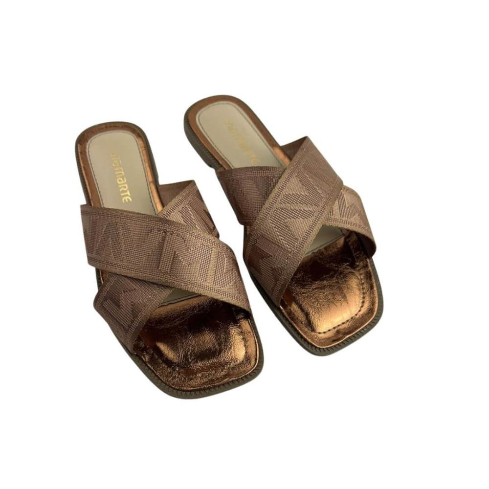 Sandália Feminina Rasteirinha Via Marte 292-003-01  Marrom 2