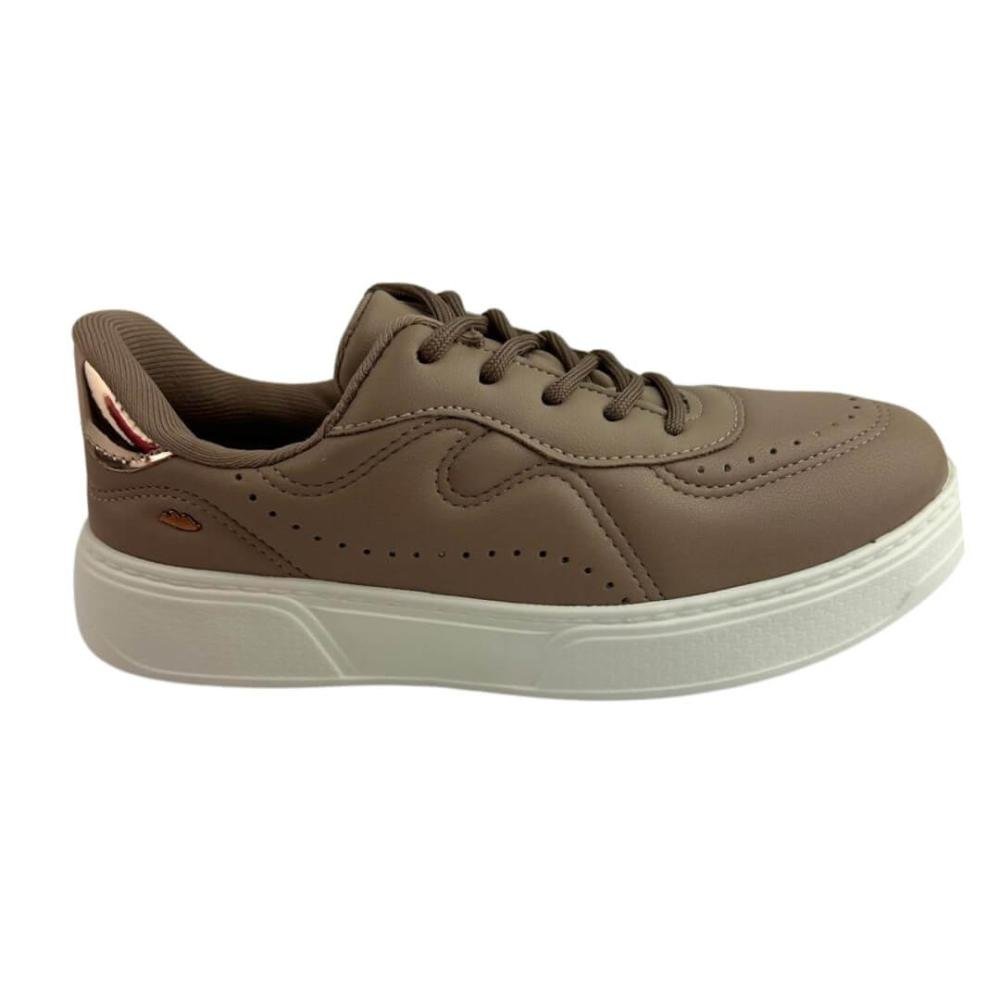 Tênis Feminino Dakota Casual Da514 Almeria Capuccino Metal