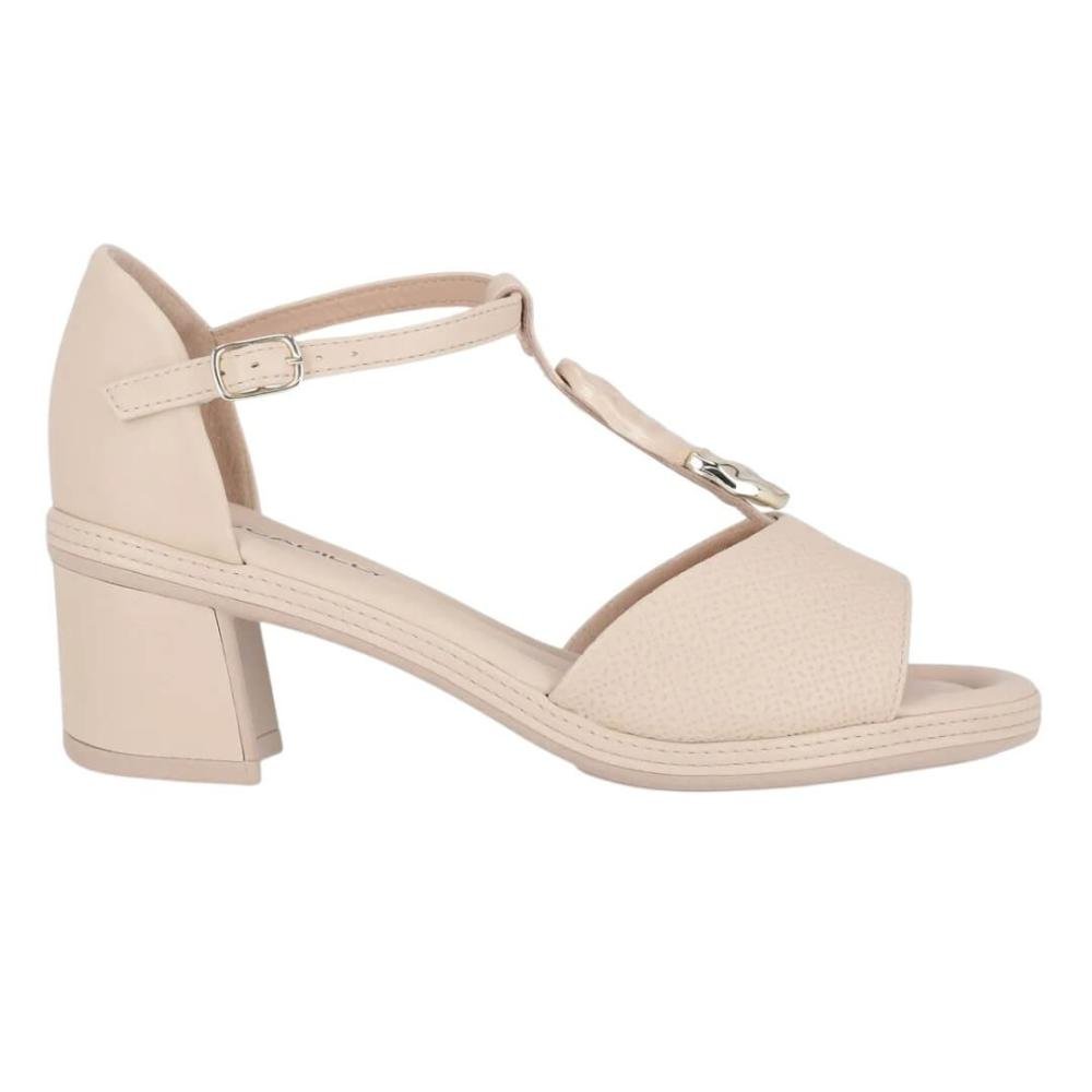 Sandália Feminina Piccadilly 566078-1 Paola Salto Médio Brule