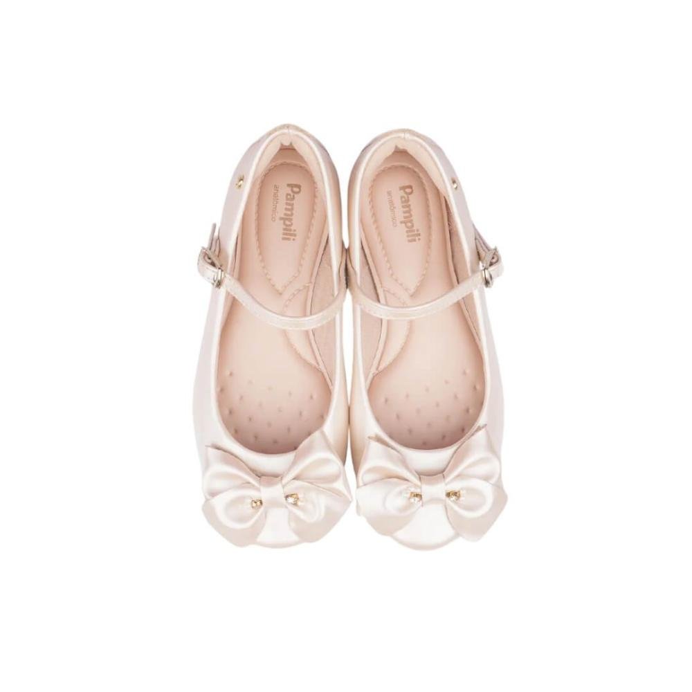 Sapatilha Infantil Menina Pampili 100.543.000 Angel Perolada Nude Creme 2