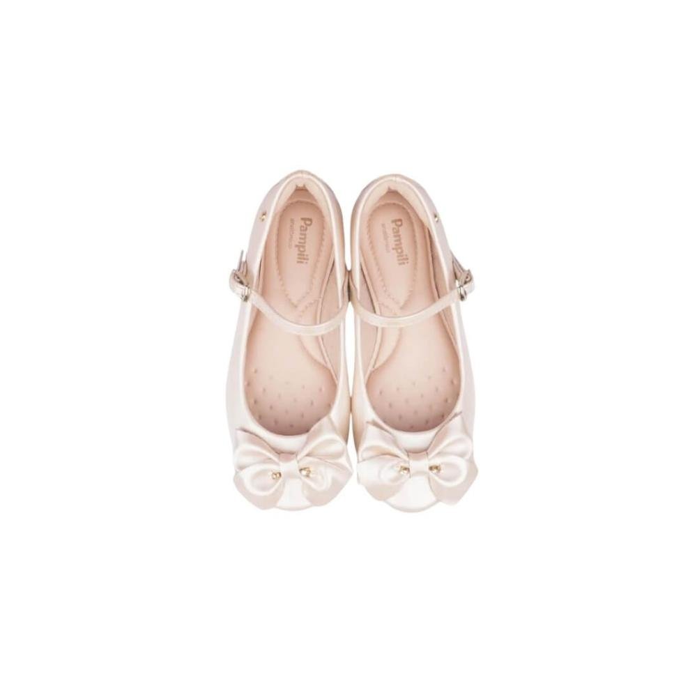 Sapatilha Infantil Menina Pampili 100.543.000 Angel Perolada Nude Creme 2