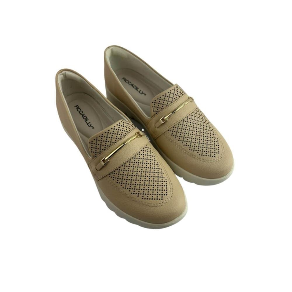 Tênis Feminino Piccadilly 950046-1 Vicky Salto Baixo Marrom 2