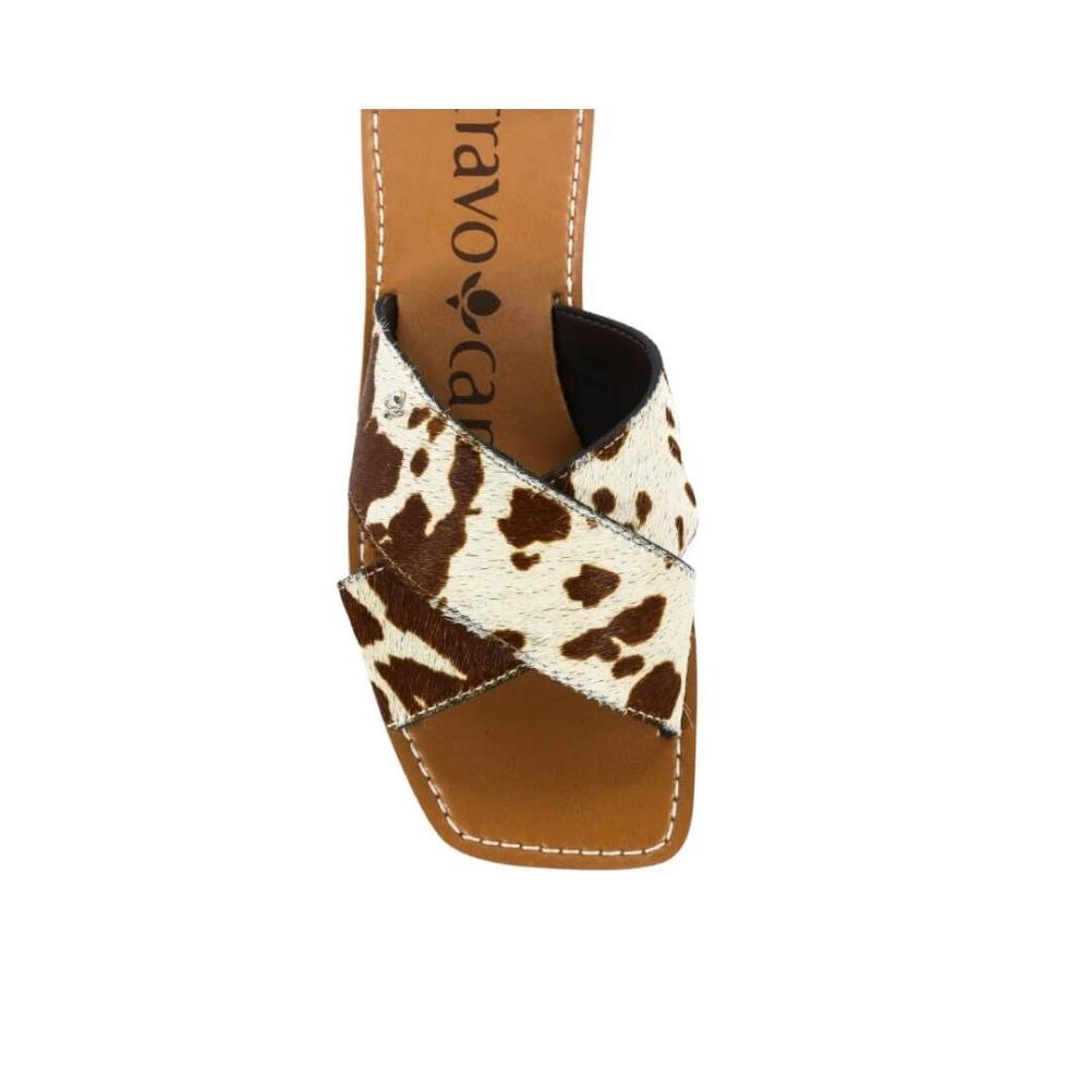 Rasteira Feminina Cravo E Canela 1818cc_42 Couro Cow Animal Print 3