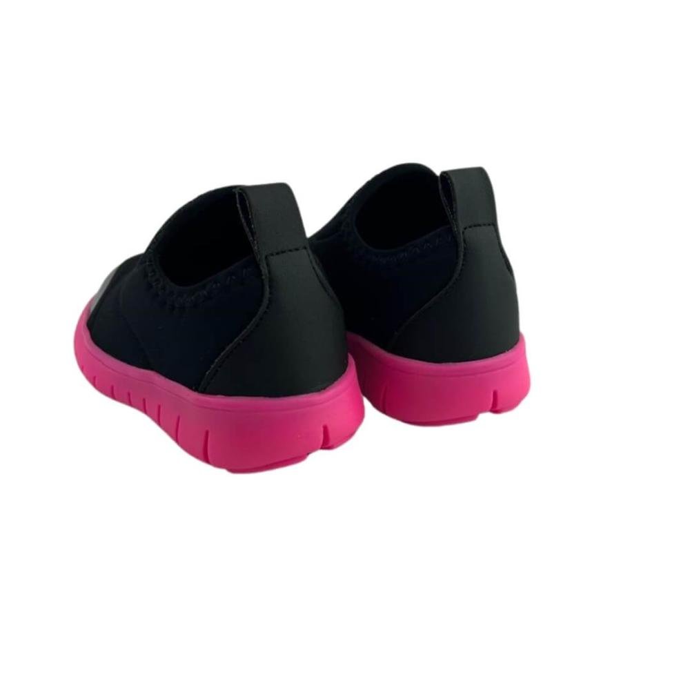 Tênis Infantil Unissex Novopé 10001283_3 Textil  Preto/Rosa 4