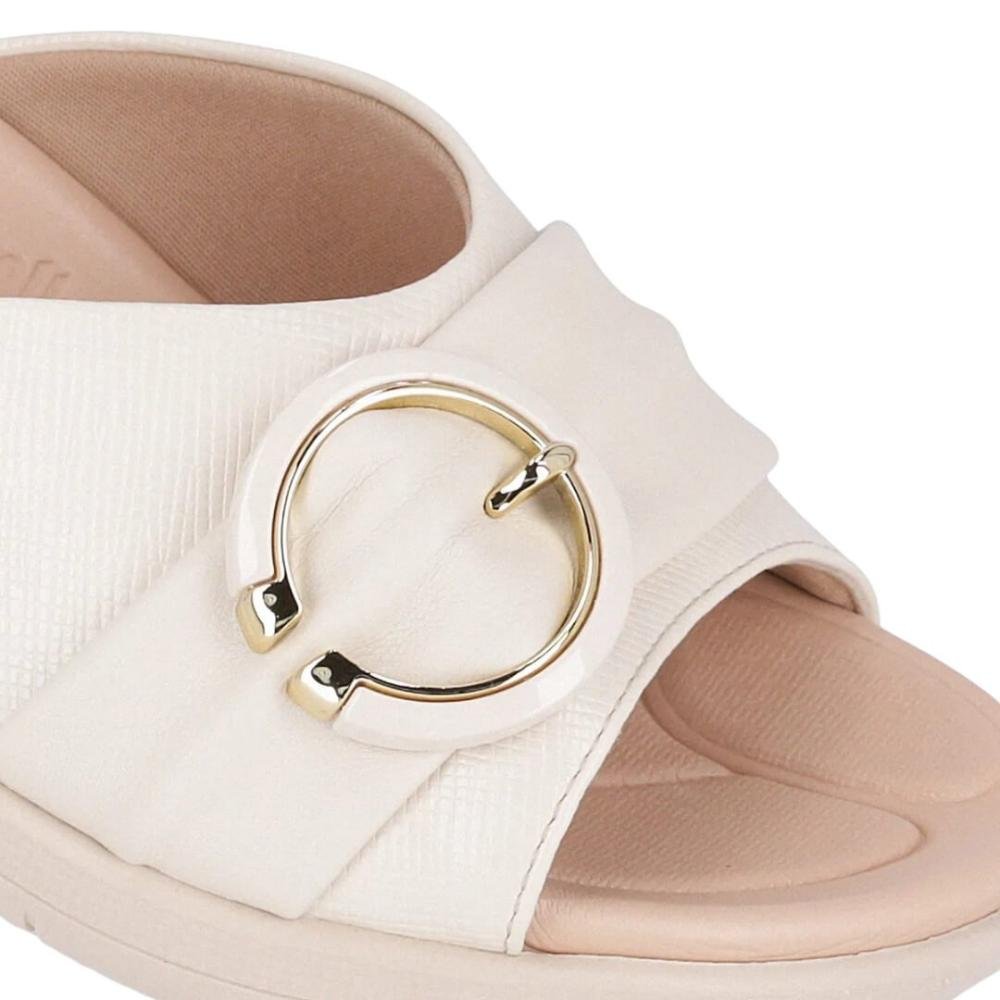 Tamanco Feminino Piccadilly 239026-7 Fascite Anabela Médio Branco 4