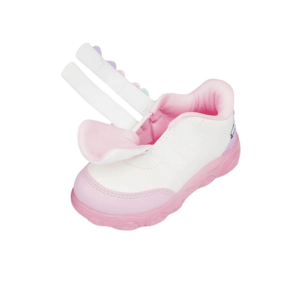 Tênis Infantil Menina Pampili 682.081.000 Liz Luz Borboletas Color Branco 3