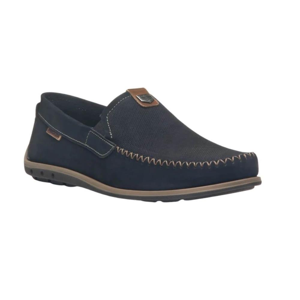 Mocassim Masculino Pegada 141603-09 Nobuck Azul Marinho 2