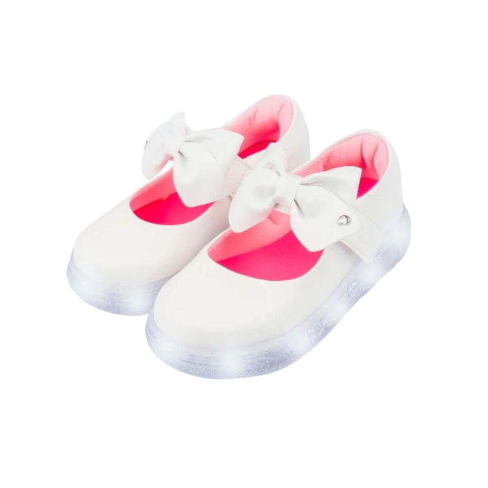 Tênis Infantil Menina Pampili 483.014.000 Sneaker Led Mary Jane Branco 2