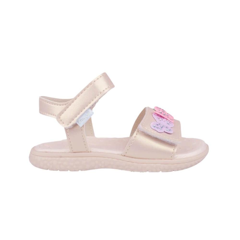 Sandália Infantil Menina Pampili 763.008.000  Bia Borboletas Nude
