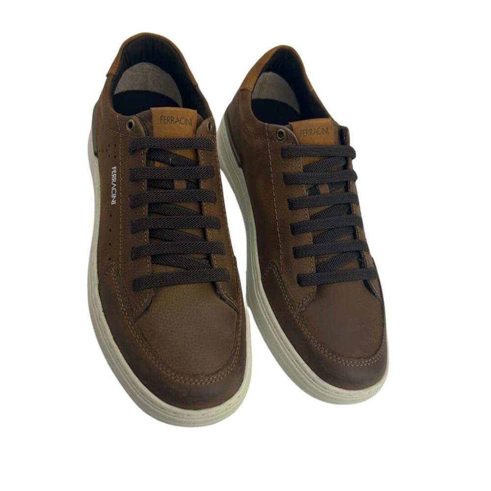 Sapatênis Masculino Ferracini 2075a Gold Napa  Marrom 2