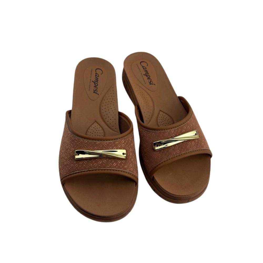 Tamanco Feminino Campesi Cp885 Mascavo Camel 2