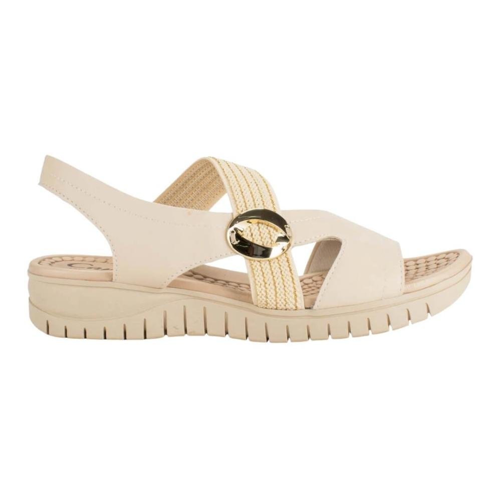 Sandália Feminina Campesi Cp351 Papete Bege