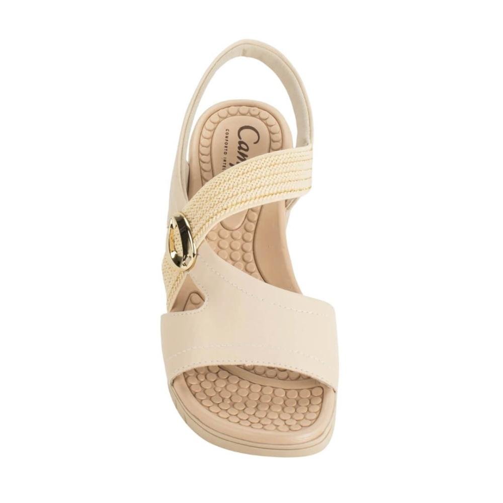 Sandália Feminina Campesi Cp351 Papete Bege Bege 5