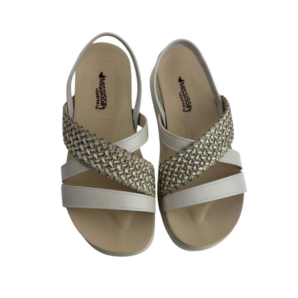 Sandália Feminina Mississipi Mf931 Mabli Nuvem Flatform Off White 2