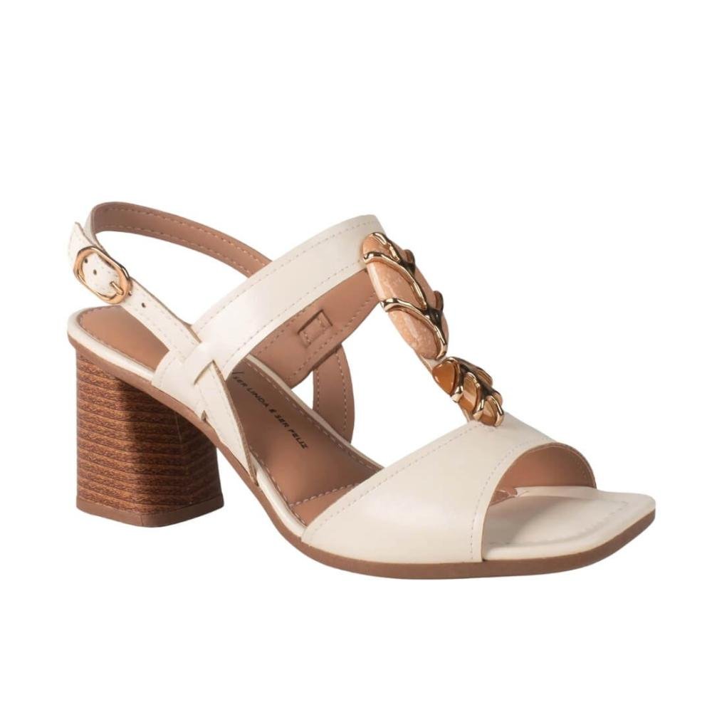 Sandália Feminina Dakota Y9762-0001 Creme Bege 2