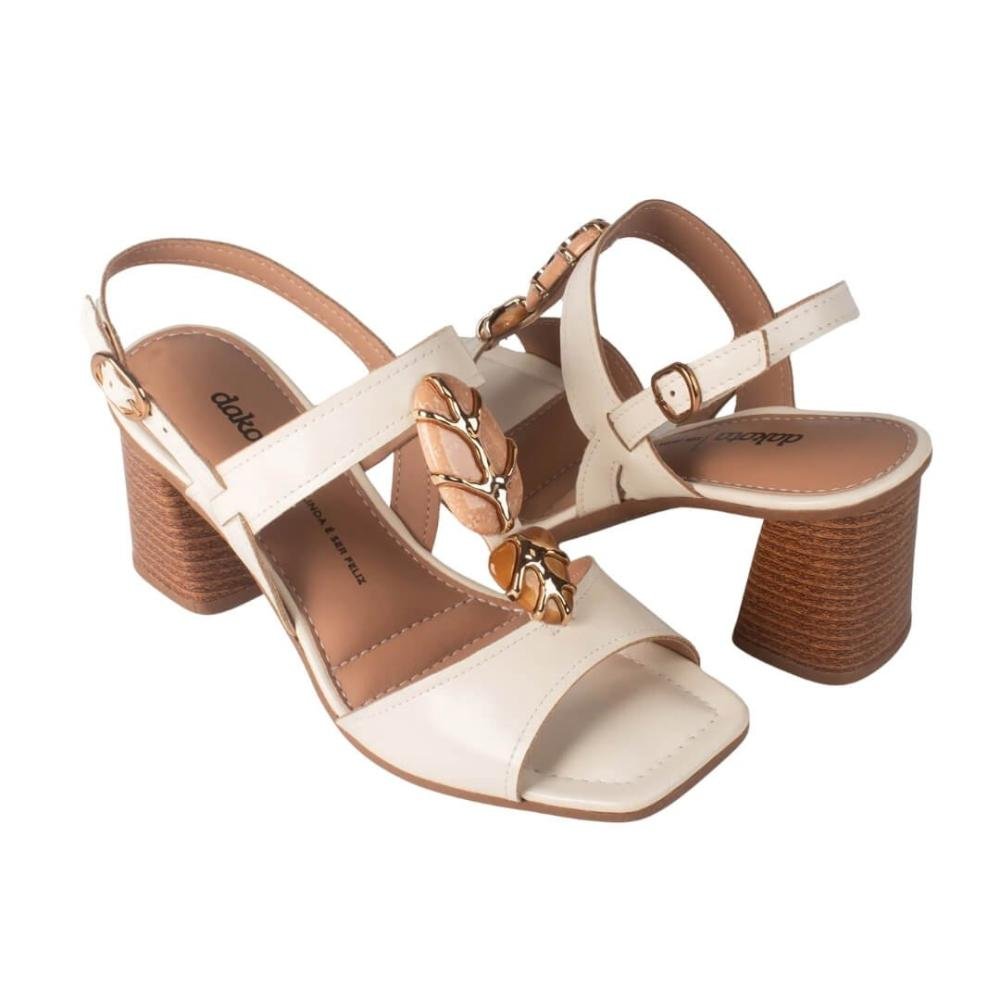 Sandália Feminina Dakota Y9762-0001 Creme Bege 6