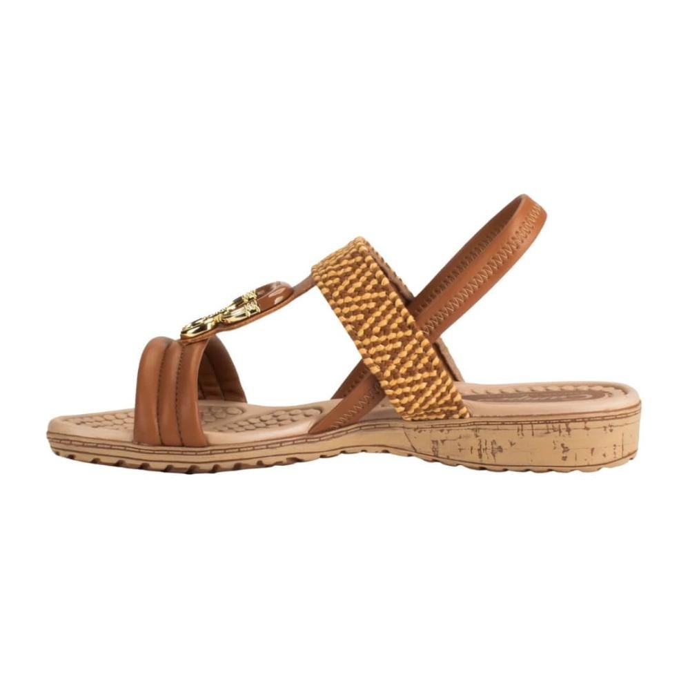 Sandália Feminina Campesi Ce163  Anabela Camel 4