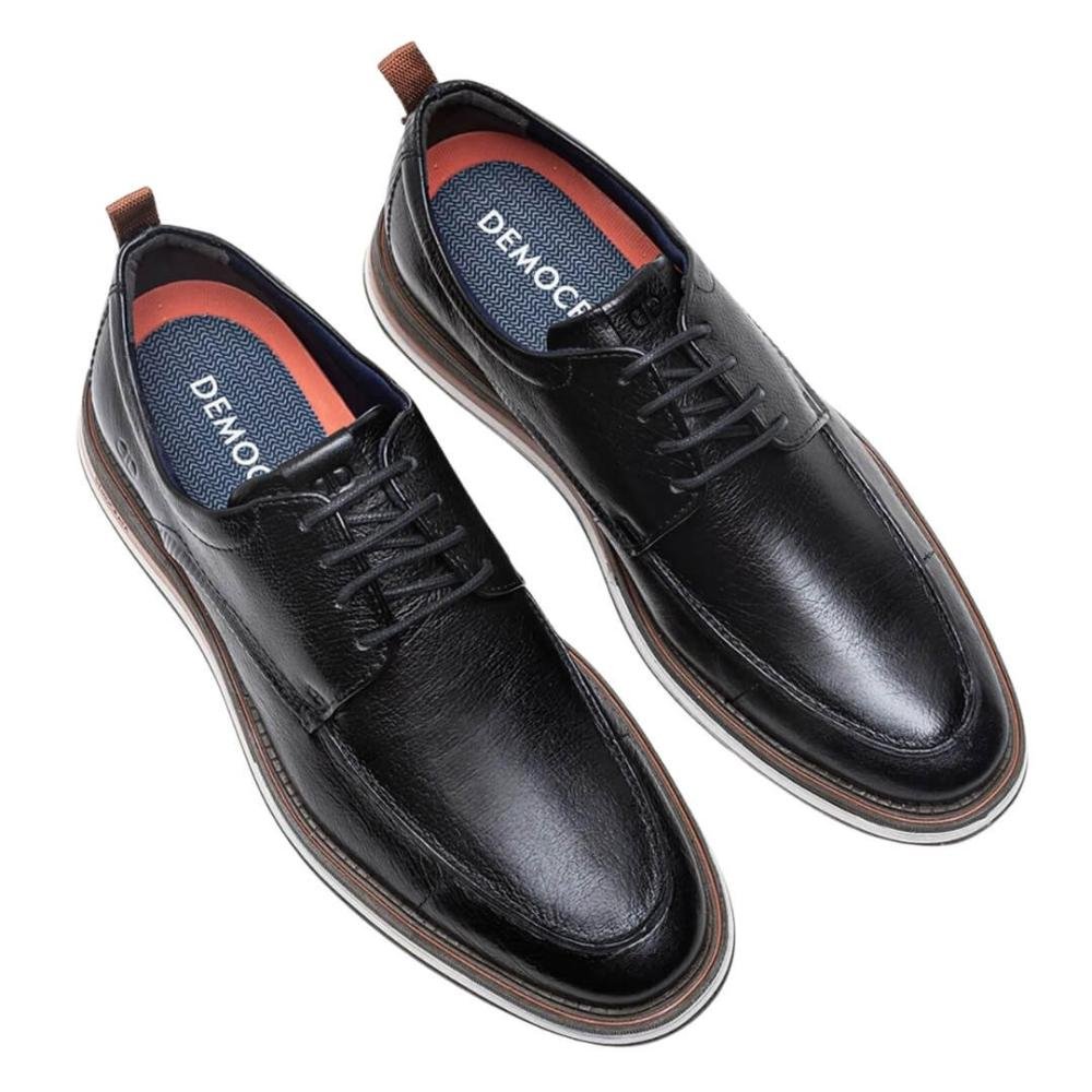 Sapato Masculino Democrata 272102-001 Type Metropolitan Preto 2