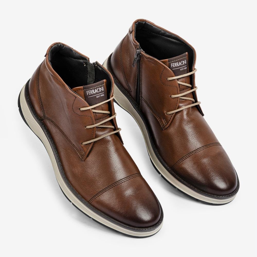 Bota Masculina Fluence Ferracini Marrom de Couro 5542-559J Marrom 2