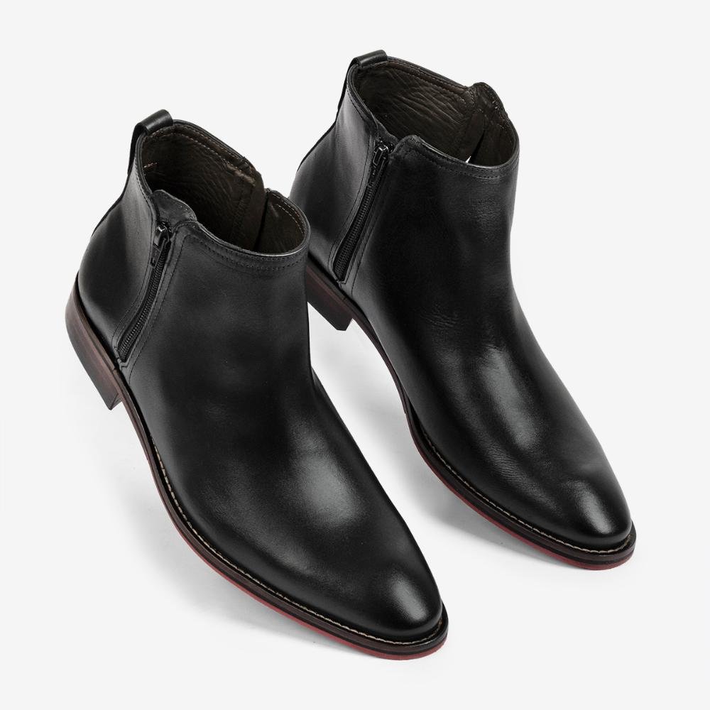 Bota Masculina Caravaggio Couro Preta Ferracini 5706-411G Preto 2