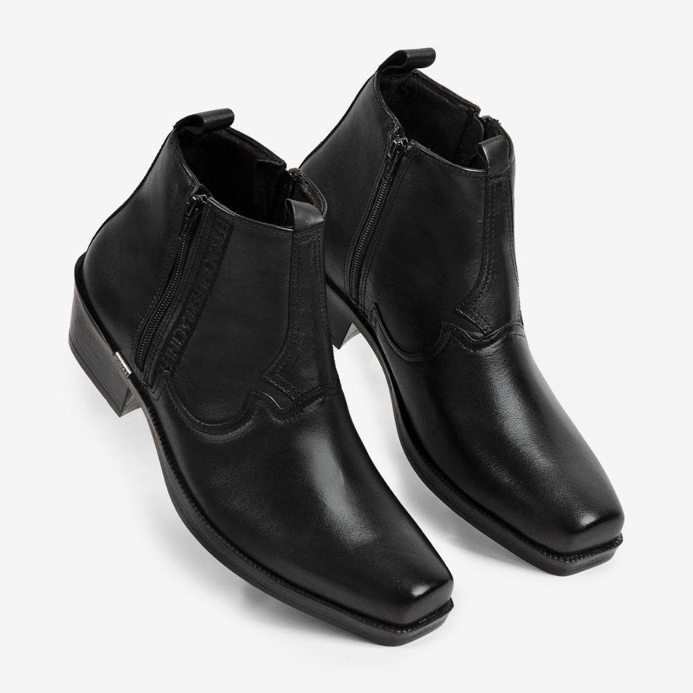 Bota Masculina de Couro Preta New Country 8907-115A Preto 2