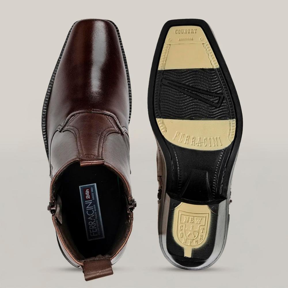 Bota Masculina de Couro New Country Ferracini 8907-115G Marrom 3