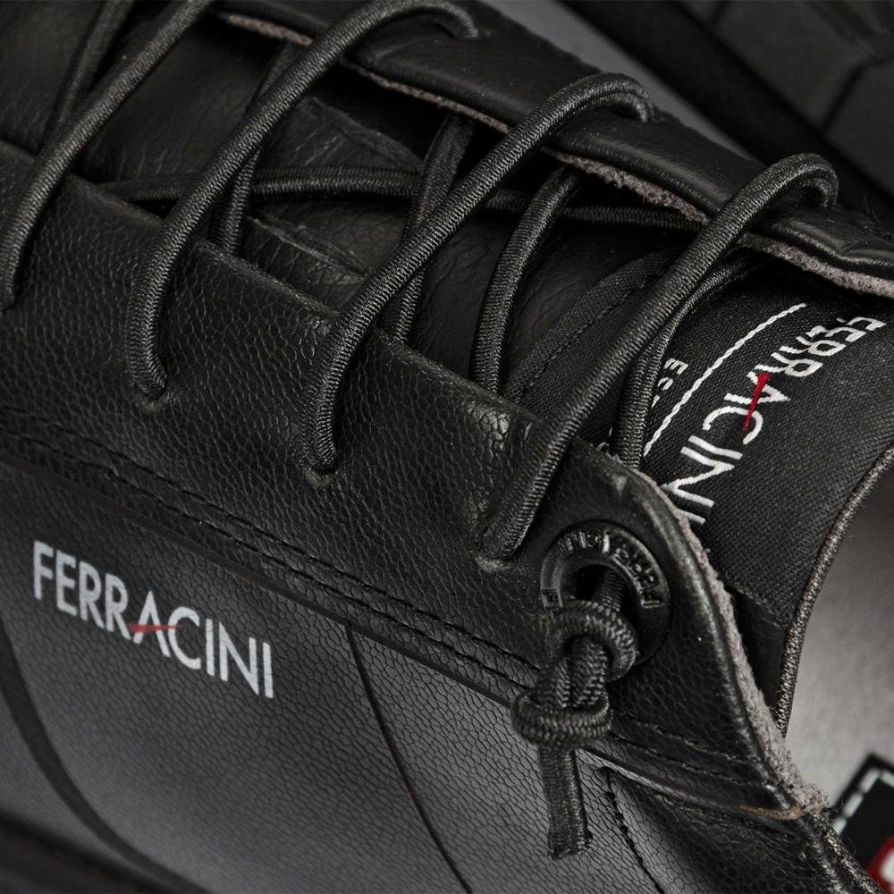 Sapatênis Ferracini de Couro Masculino Neon 9121-617B Preto 4