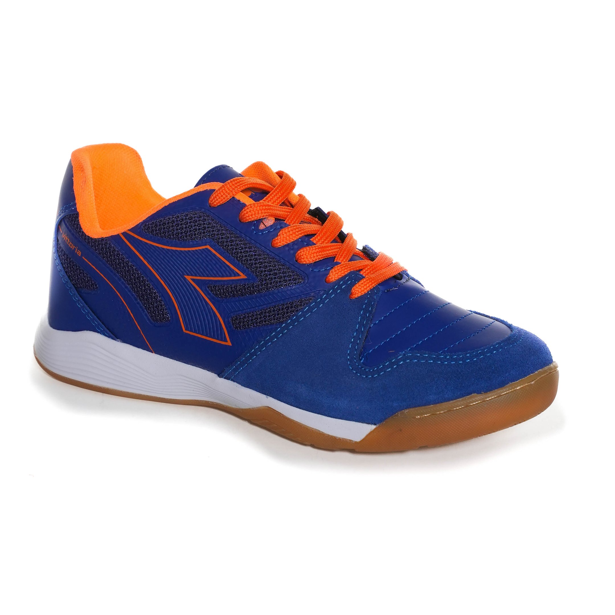 Chuteira Diadora Vittoria Futsal Azul e Laranja Masculina Azul 2