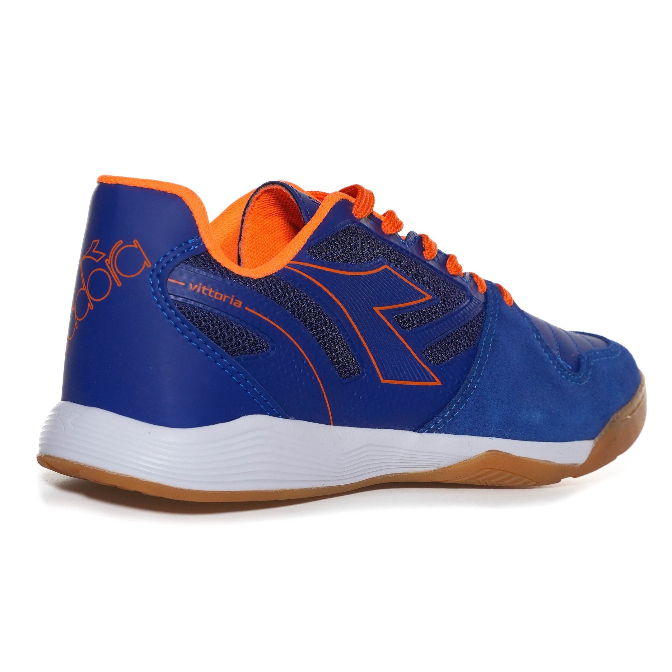 Chuteira Diadora Vittoria Futsal Azul e Laranja Masculina Azul 3