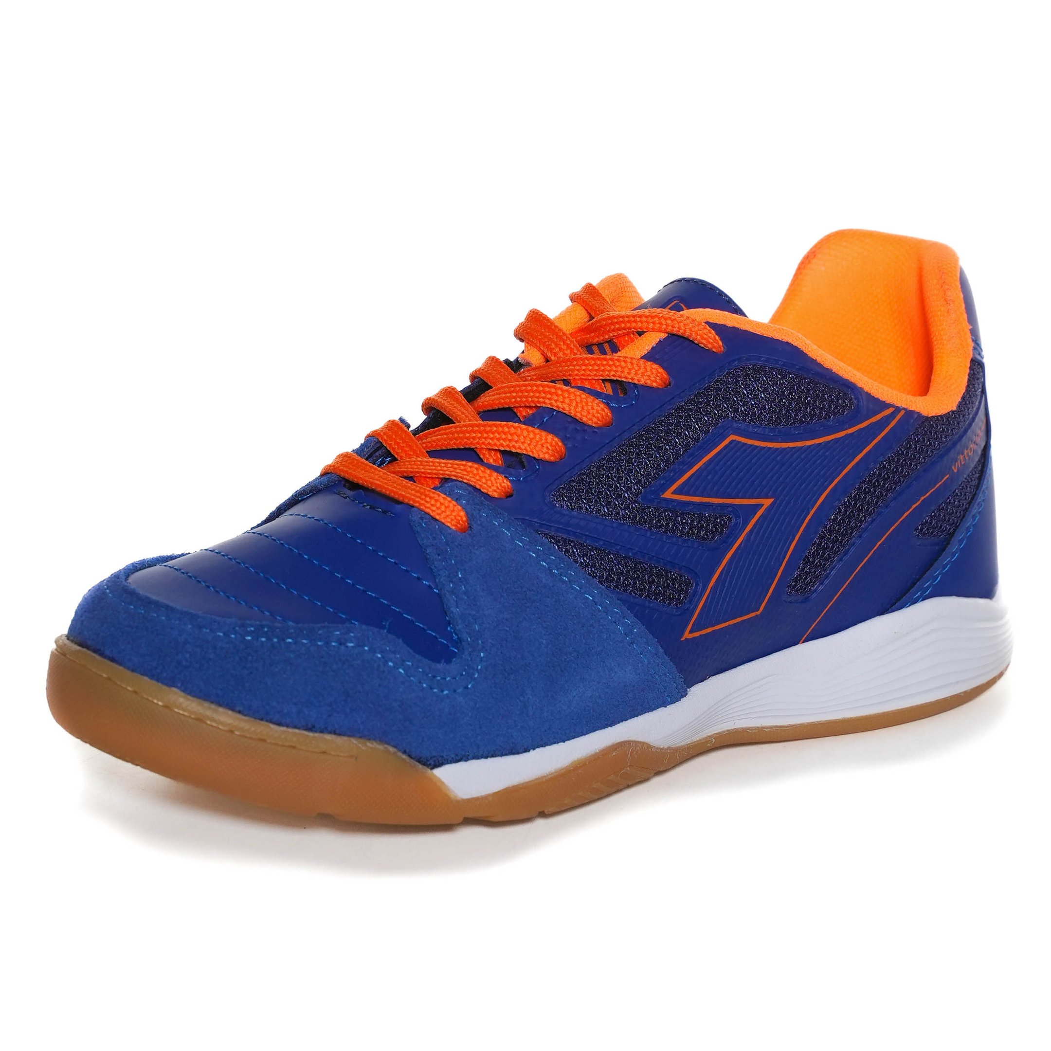 Chuteira Diadora Vittoria Futsal Azul e Laranja Masculina Azul 5