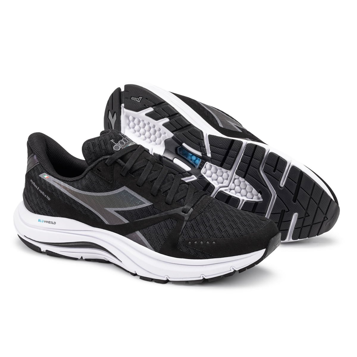 Tênis Esportivo Diadora Mythos Blushield 8 Vortice HIP W Preto Masculino Preto 2
