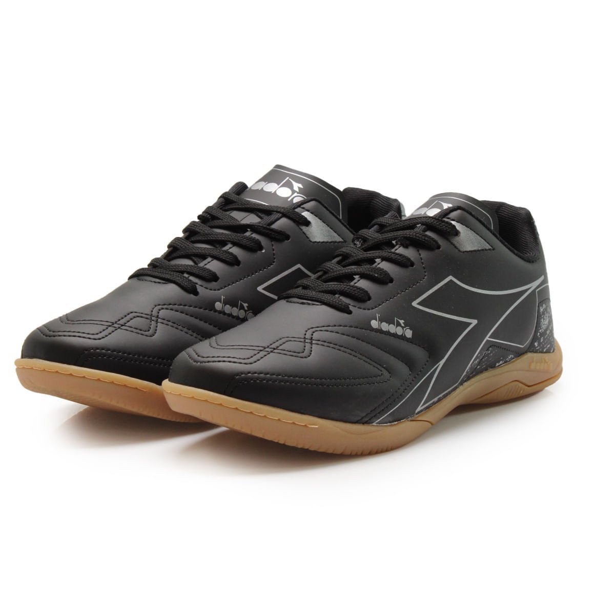 Chuteira Unissex Diadora Torneo II Futsal Preto e Prata Preto 4