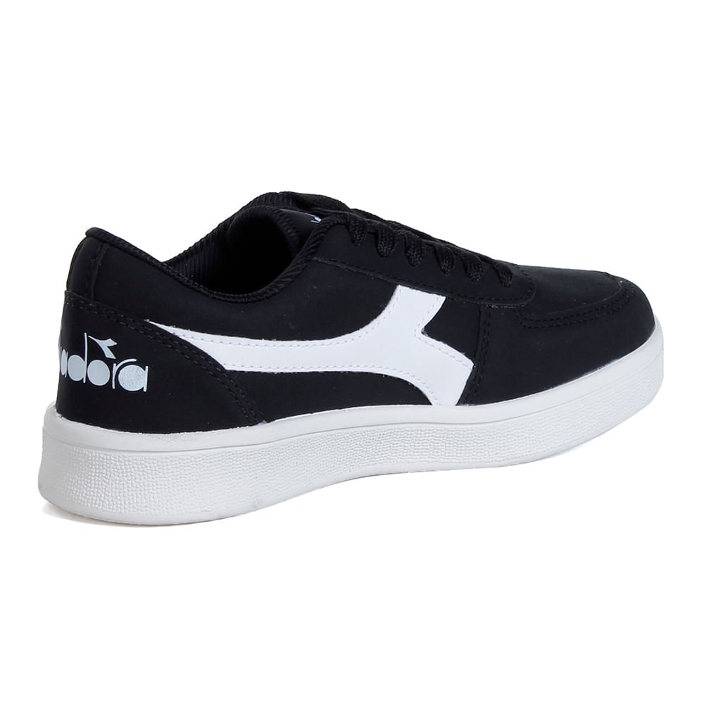 Tênis Casual Infantil Diadora Playmaker Jr Preto e Branco Preto 4