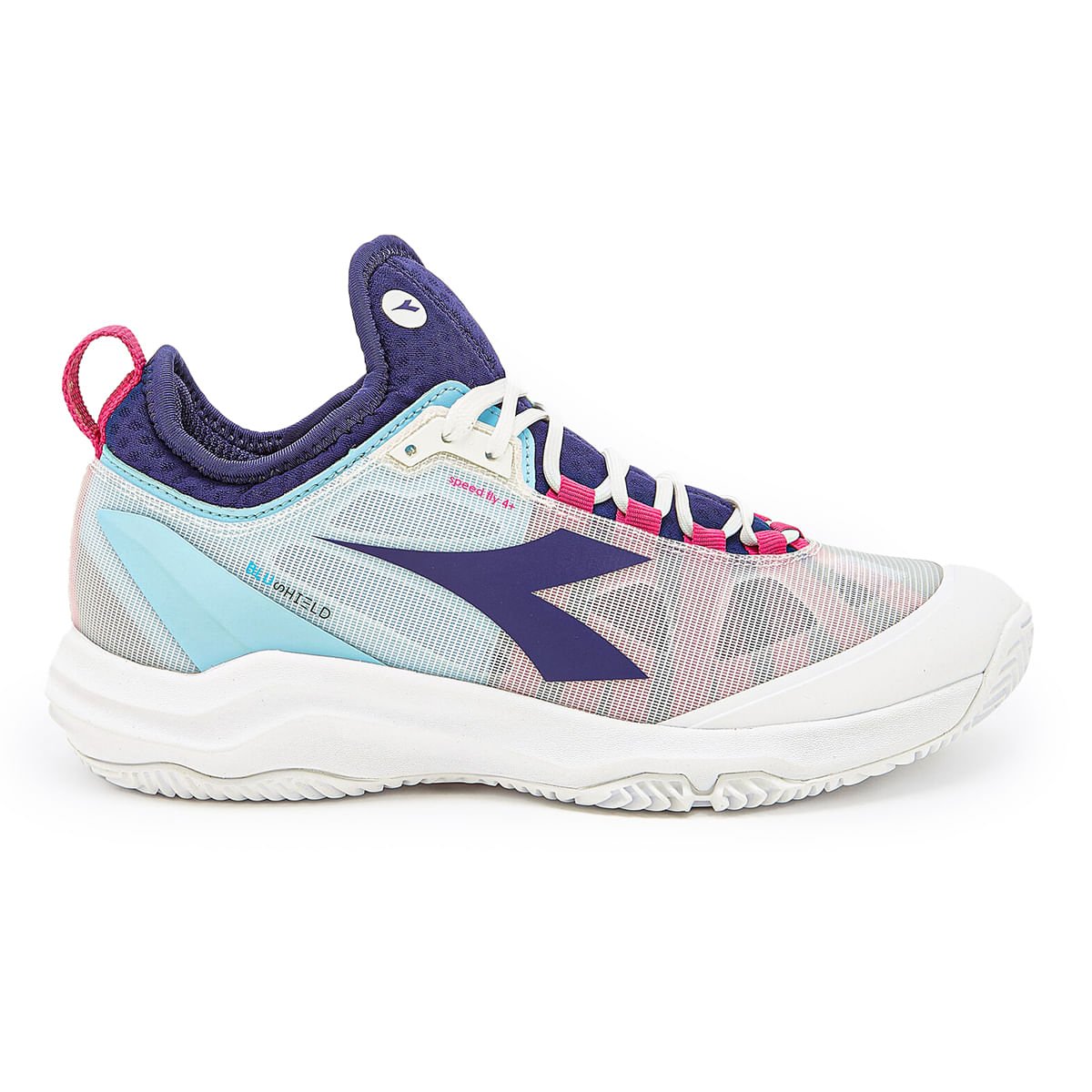 Tênis Diadora Speed Blushield Fly 4+ Clay Branco e Azul Feminino Branco 1