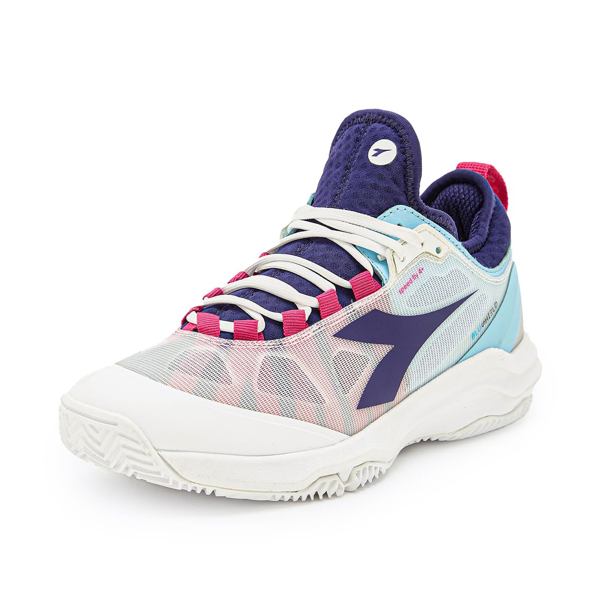 Tênis Diadora Speed Blushield Fly 4+ Clay Branco e Azul Feminino Branco 6