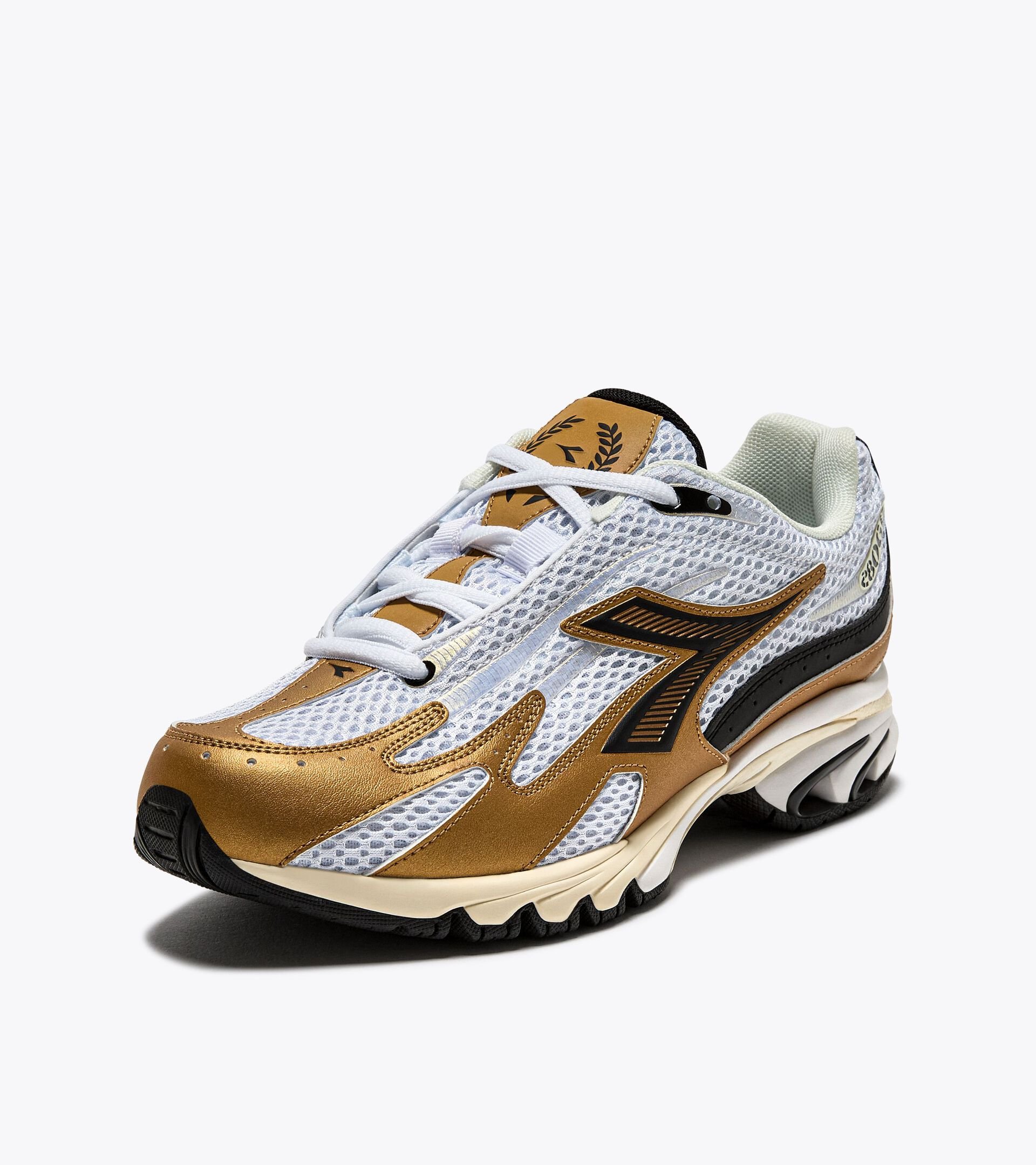 Tênis Diadora Unissex Mythos Propulsion 280 Branco e Dourado Multicores 3