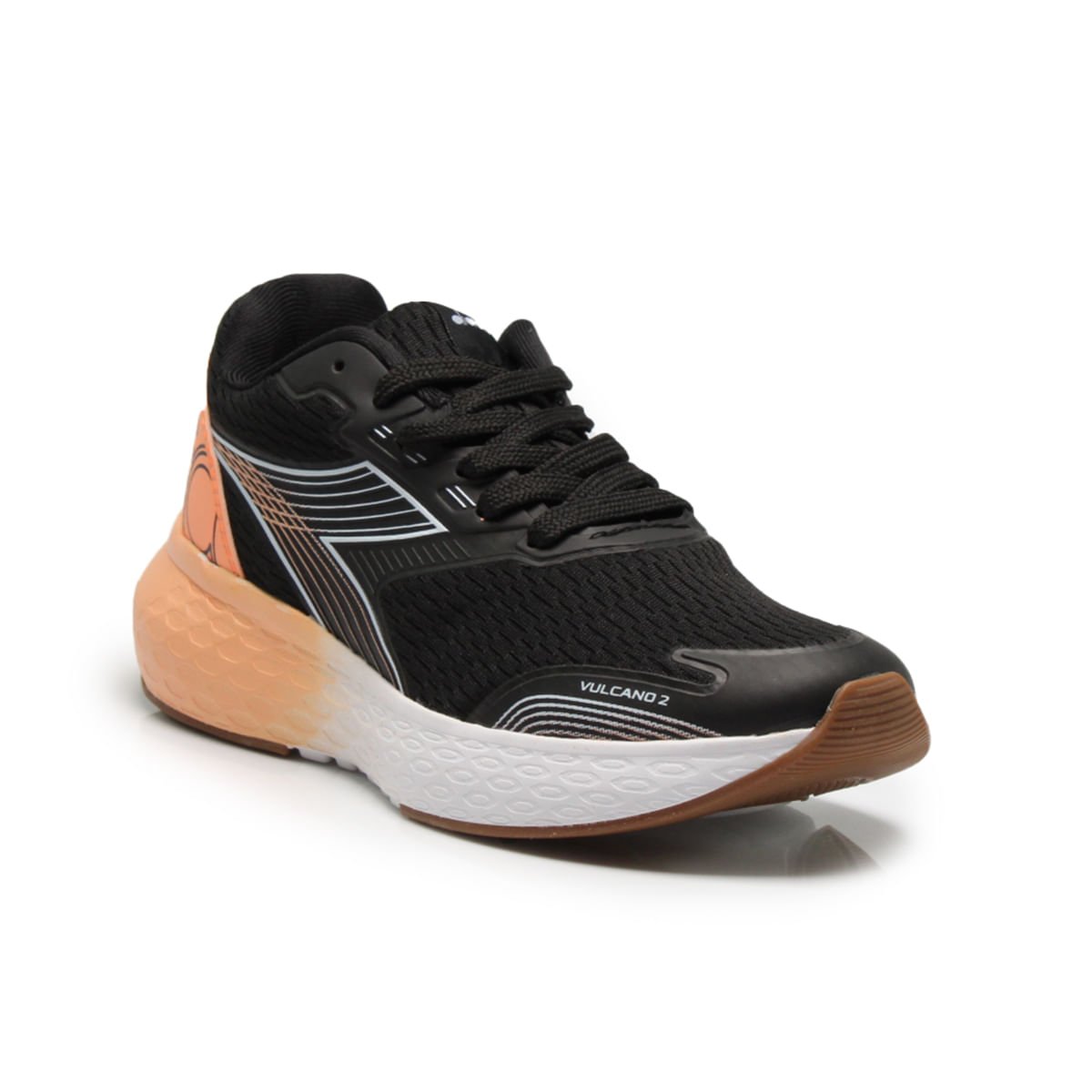 Tênis Diadora Vulcano II Preto e Rosa Feminino Preto 2