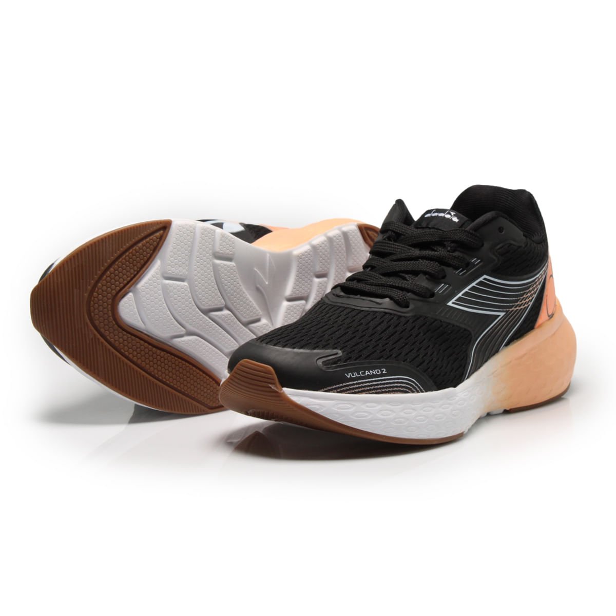 Tênis Diadora Vulcano II Preto e Rosa Feminino Preto 5