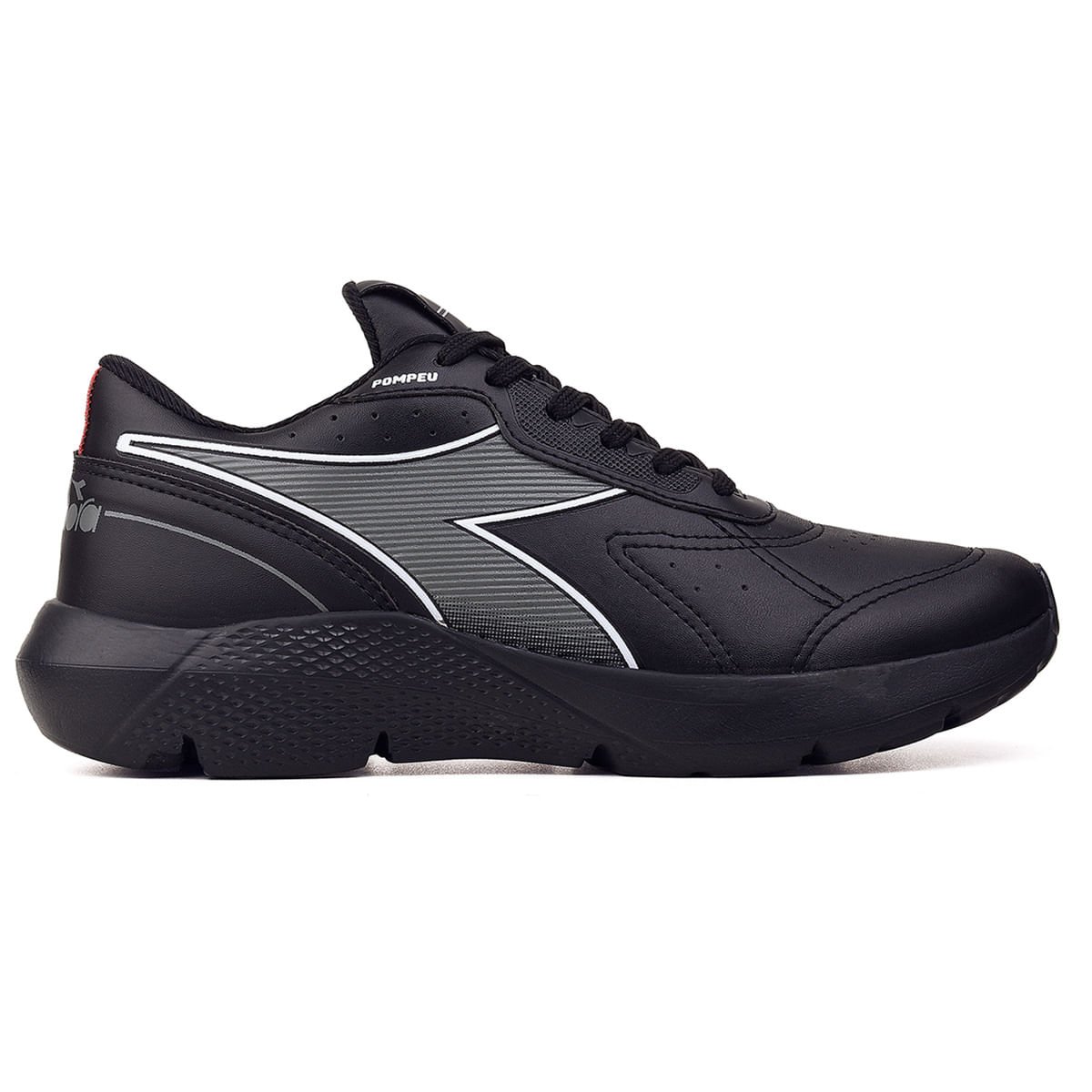 Tênis Esportivo Diadora Pompeu Preto Masculino Preto/Cinza 1