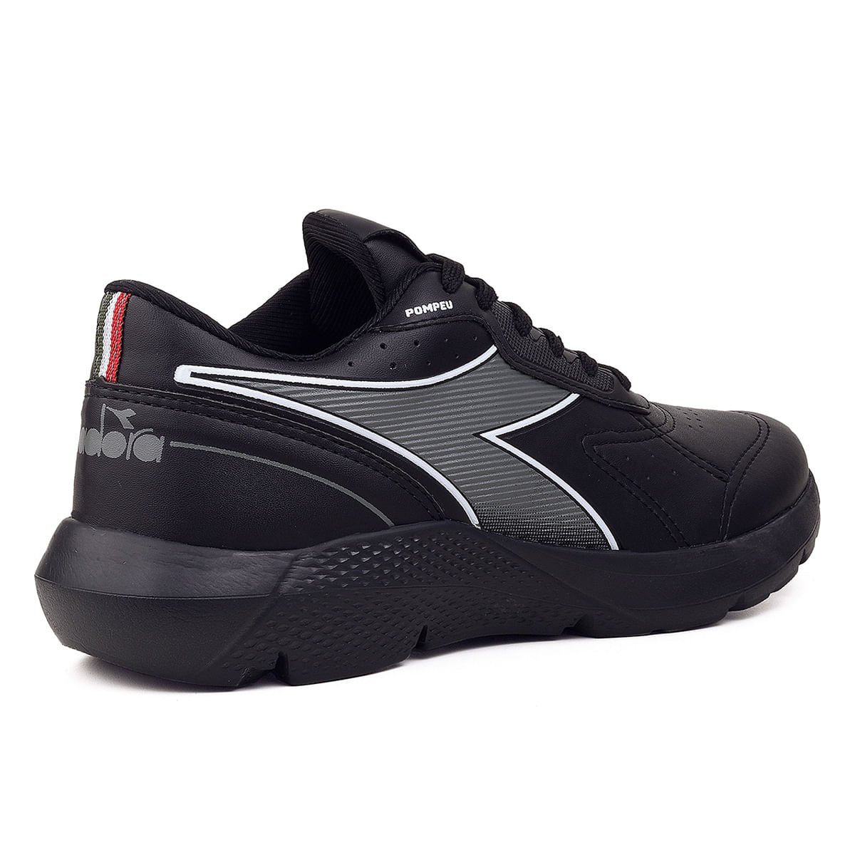 Tênis Esportivo Diadora Pompeu Preto Masculino Preto/Cinza 3