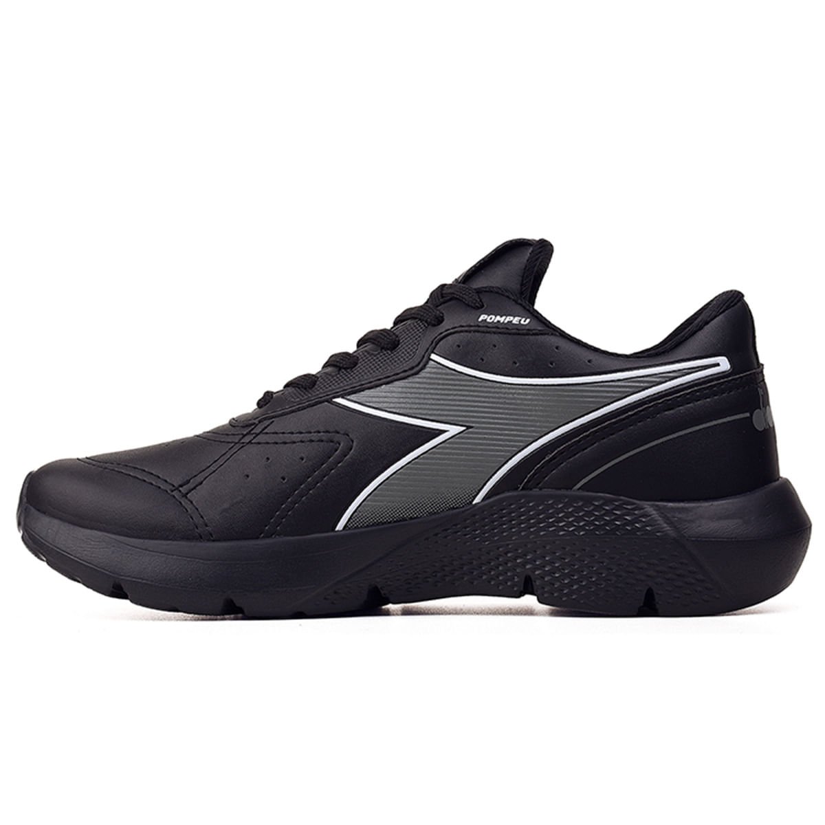 Tênis Esportivo Diadora Pompeu Preto Masculino Preto/Cinza 4