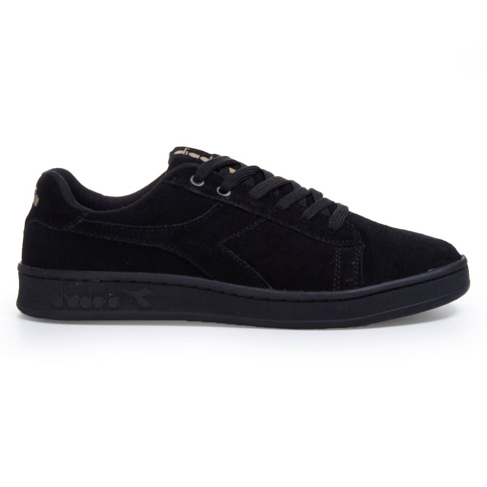 Tênis Casual Masculino Diadora Centrale Suede Preto Preto 1
