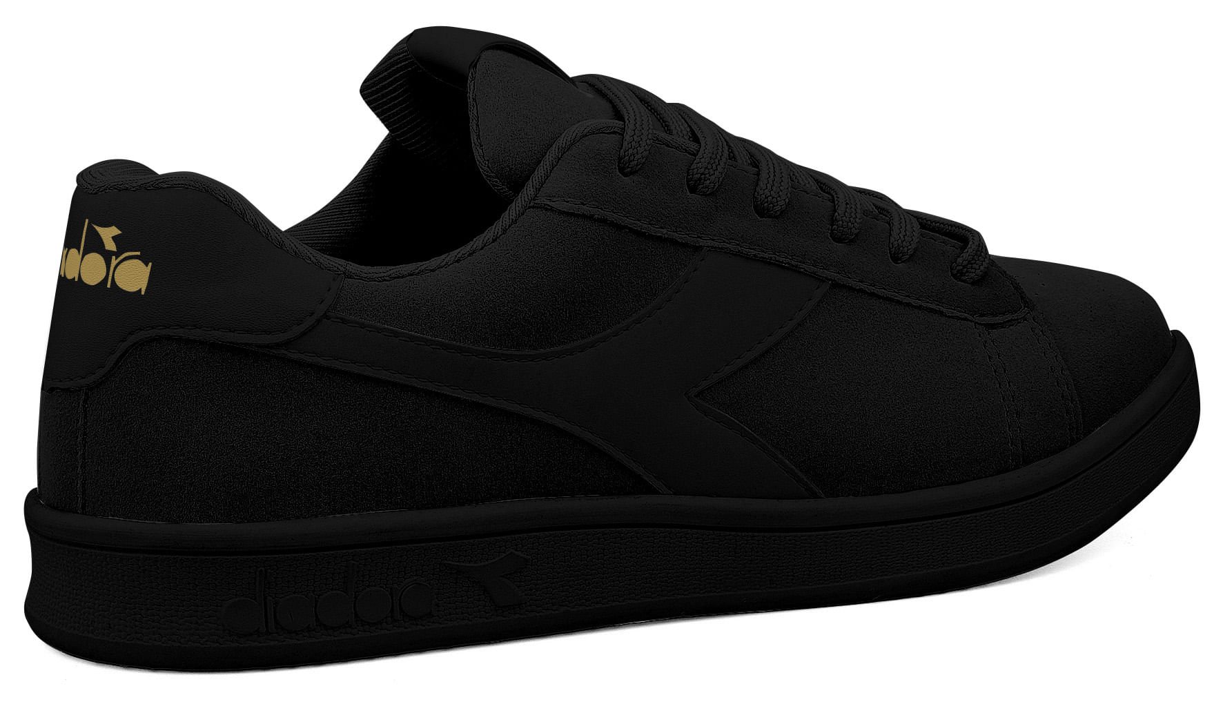 Tênis Casual Masculino Diadora Centrale Suede Preto Preto 4