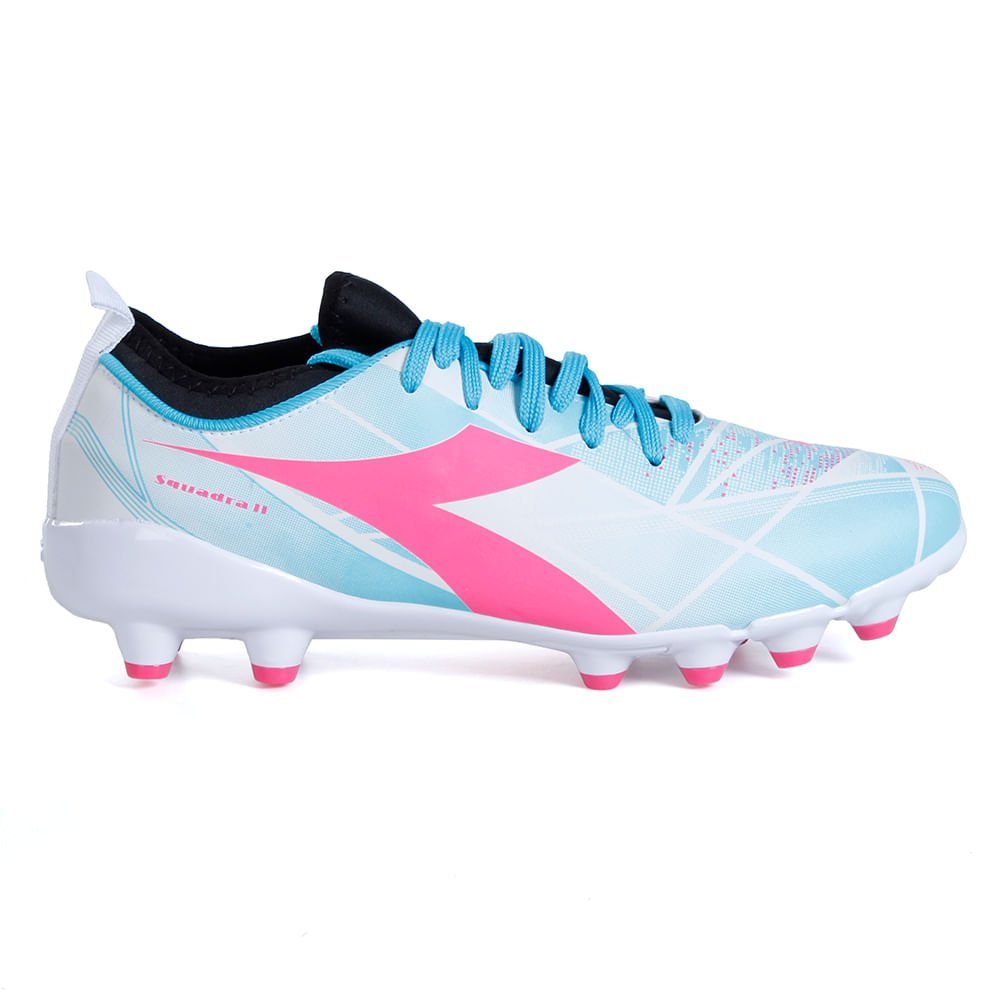 Chuteira Diadora Squadra II X Infantil Campo Branco