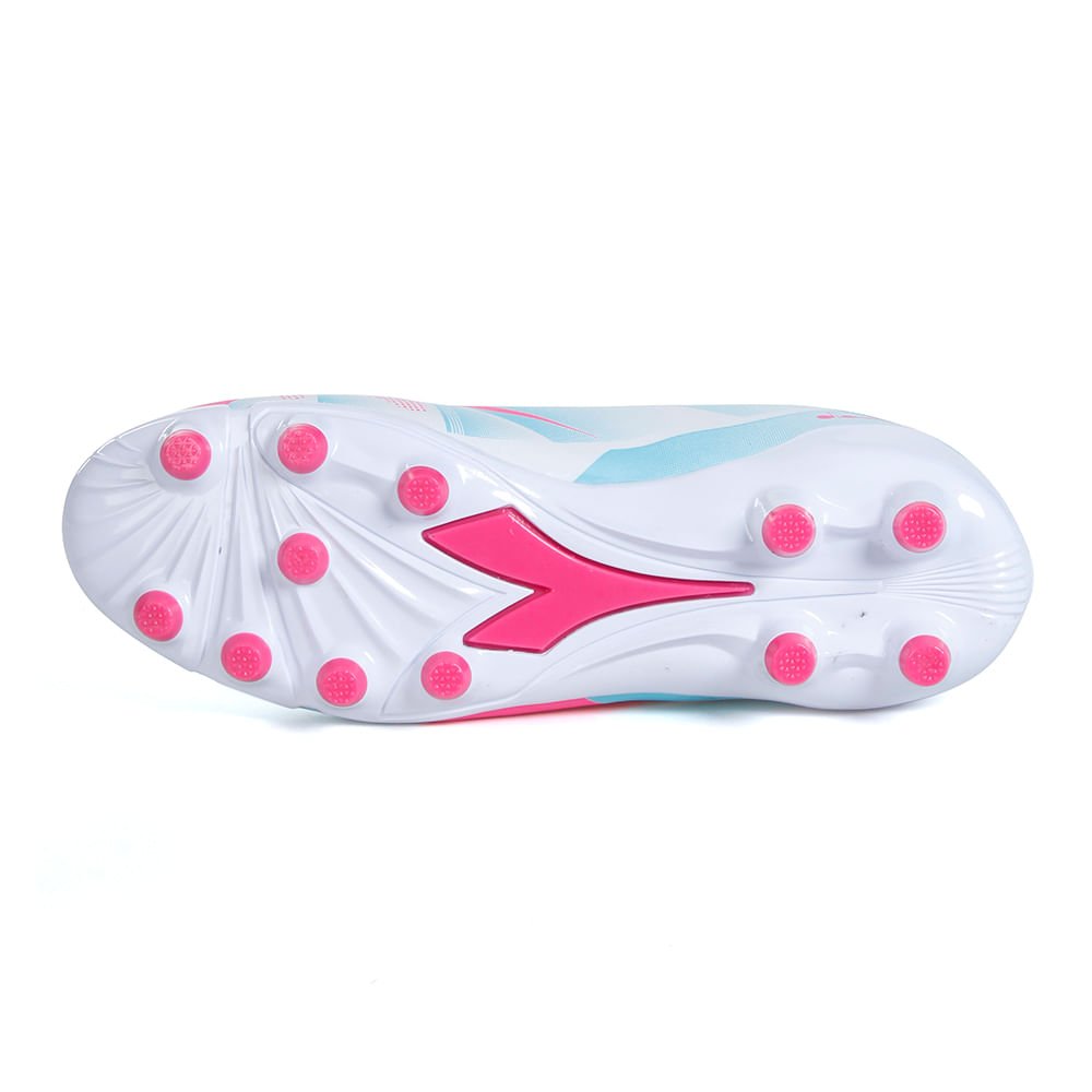 Chuteira Diadora Squadra II X Infantil Campo Branco Branco/Azul 3