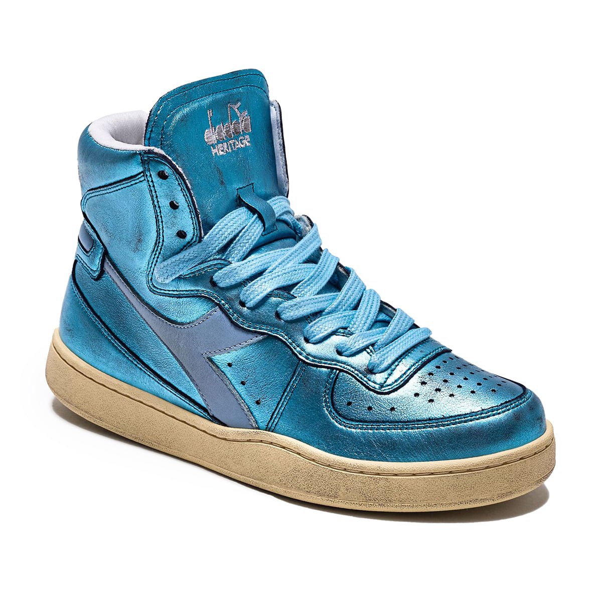 Tênis Casual Unissex Diadora Mi Basket Metal Used Azul Azul 2