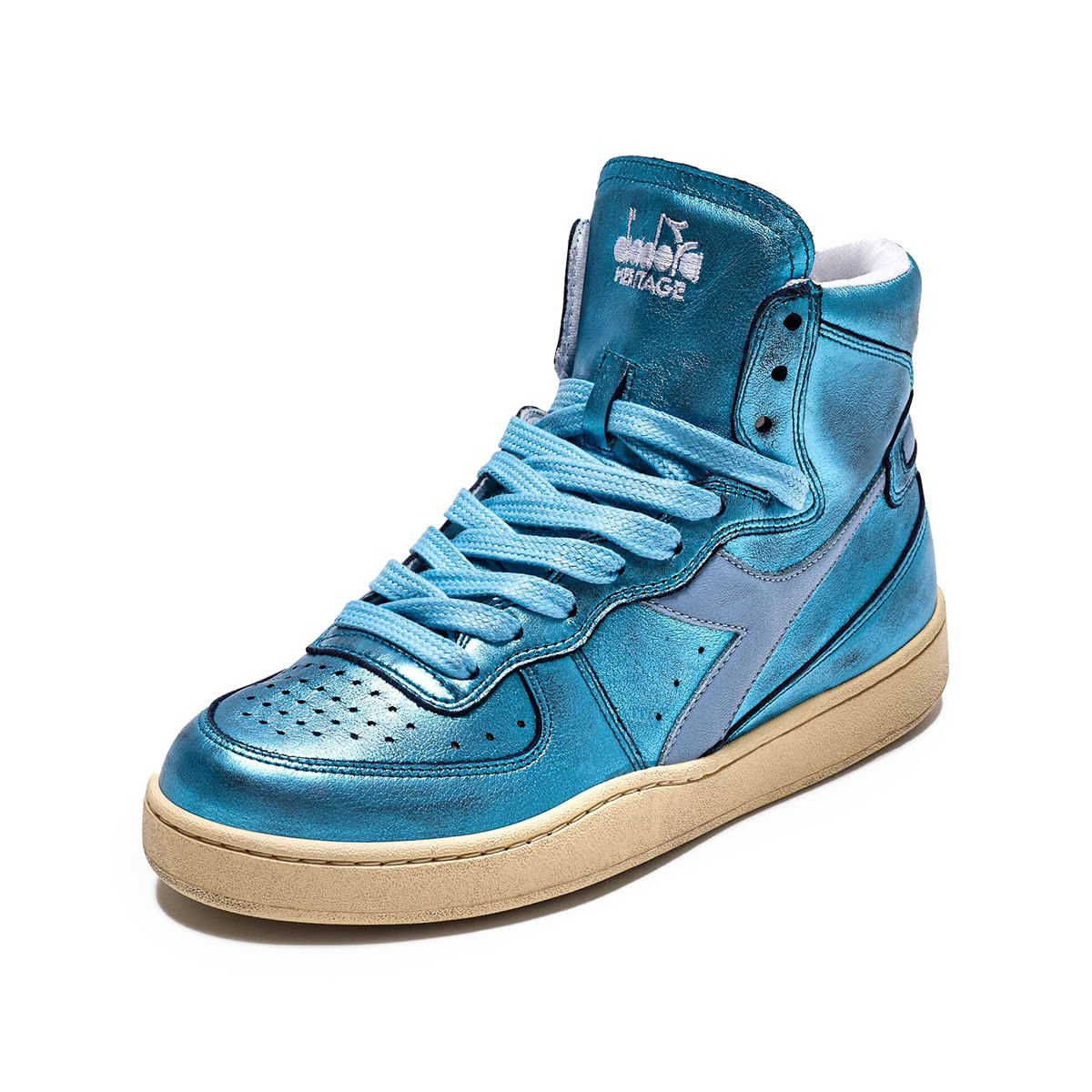 Tênis Casual Unissex Diadora Mi Basket Metal Used Azul Azul 3