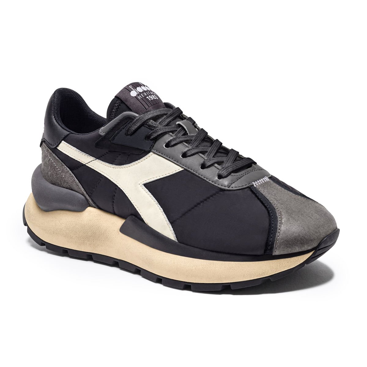 Tênis Casual Diadora Mercury Elite Preto e Branco Unissex Preto 2